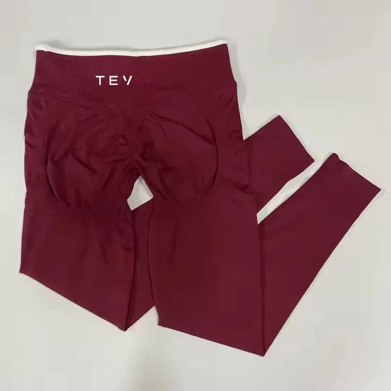 Ignite Sculpt Series Scrunch Seamless Leggings Women Hip Lifting Running Workout Yoga Pants Fitness Cycling Tights Gym Wear XL.