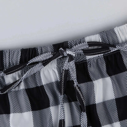 Frauen Weihnachten Pyjama Hosen Herbst Winter Plaid Gedruckt Hosen Mode Lässig Breite Bein Hosen Kleidung Streetwear