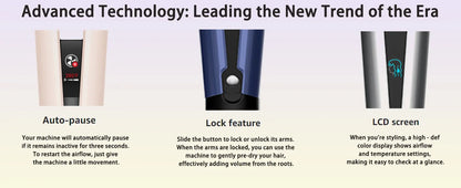 2 IN 1 Professional Hair Straightener & Hair Dryer Heat-Up Hair Flat Iron Negative Ion Iron Long-Lasting Styling Tool