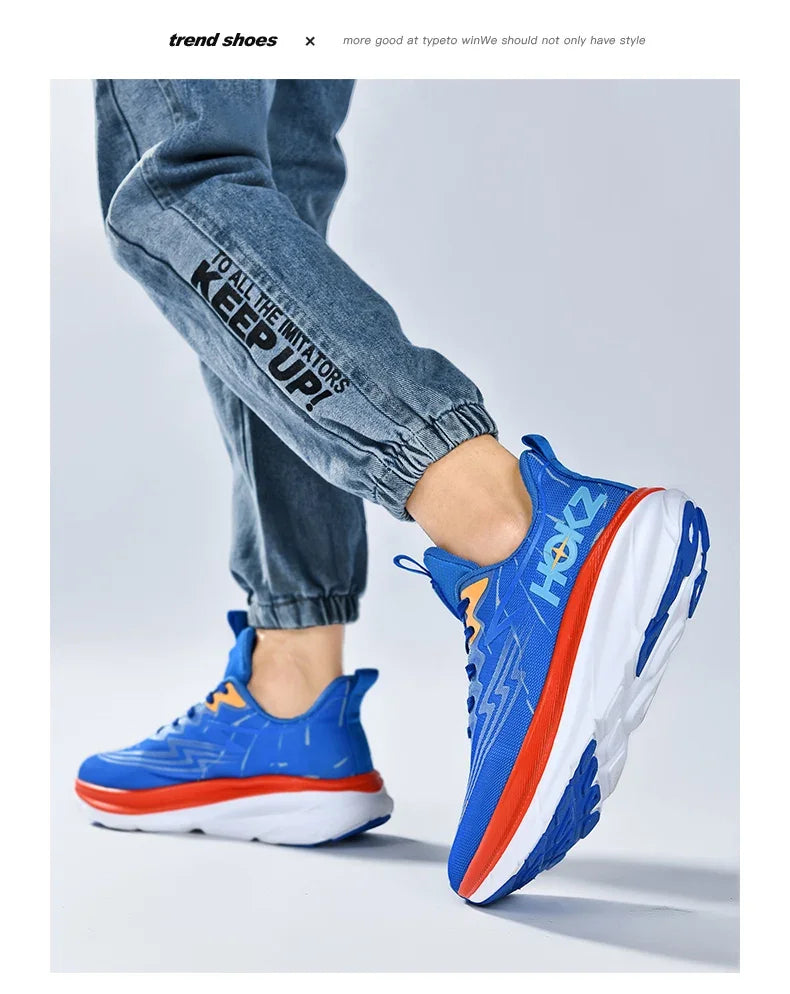 Men's Running Shoes Cushioning Outdoor Non-Slip Jogging Breathable Trainer Race Sneakers Luxury shoes Mesh Couple Off-road Shoes