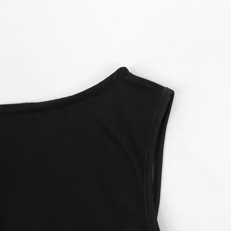 Sommer Sexy Maxi Kleid Für Frauen Streetwear Fashion Print Aushöhlen Ärmellose Neue Dünnes Kleid Casual Club Elegante Party Kleider.