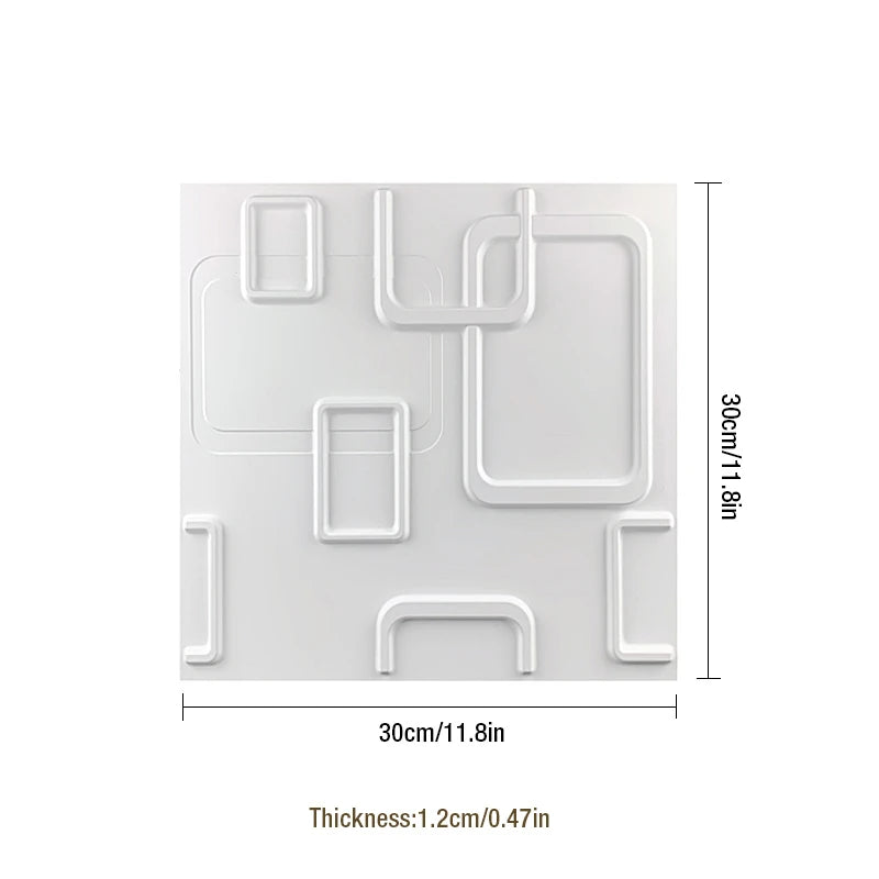 30x30cm 3D Wall Panel Geometric solid 3d Stone brick Living Room TV Background Decal Tile Mold 3D wall sticker bathroom kitchen