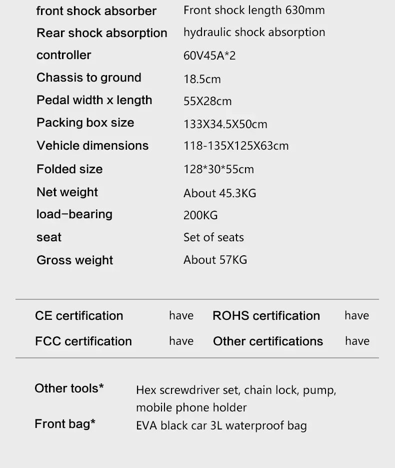 BOYUEDA S5 Electric Scooter 6000W Dual Motor 60V38Ah NFC Activation Scooters Electric 11" Off-Road Tire Bluetooth Connectivity.
