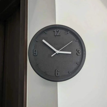 3D-Druck Eckwanduhr ohne Perforationen Einfache stille Wanduhr DIY Malkunst Dekoration Kleine Raumdekoration