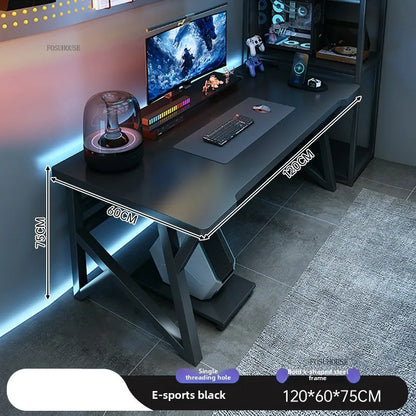 Moderne Doppel-Computertische für Zuhause, Desktop, E-Sport, Gaming-Tisch, Schlafzimmer, einfacher Schreibtisch, Studenten-Studientische, Büromöbel