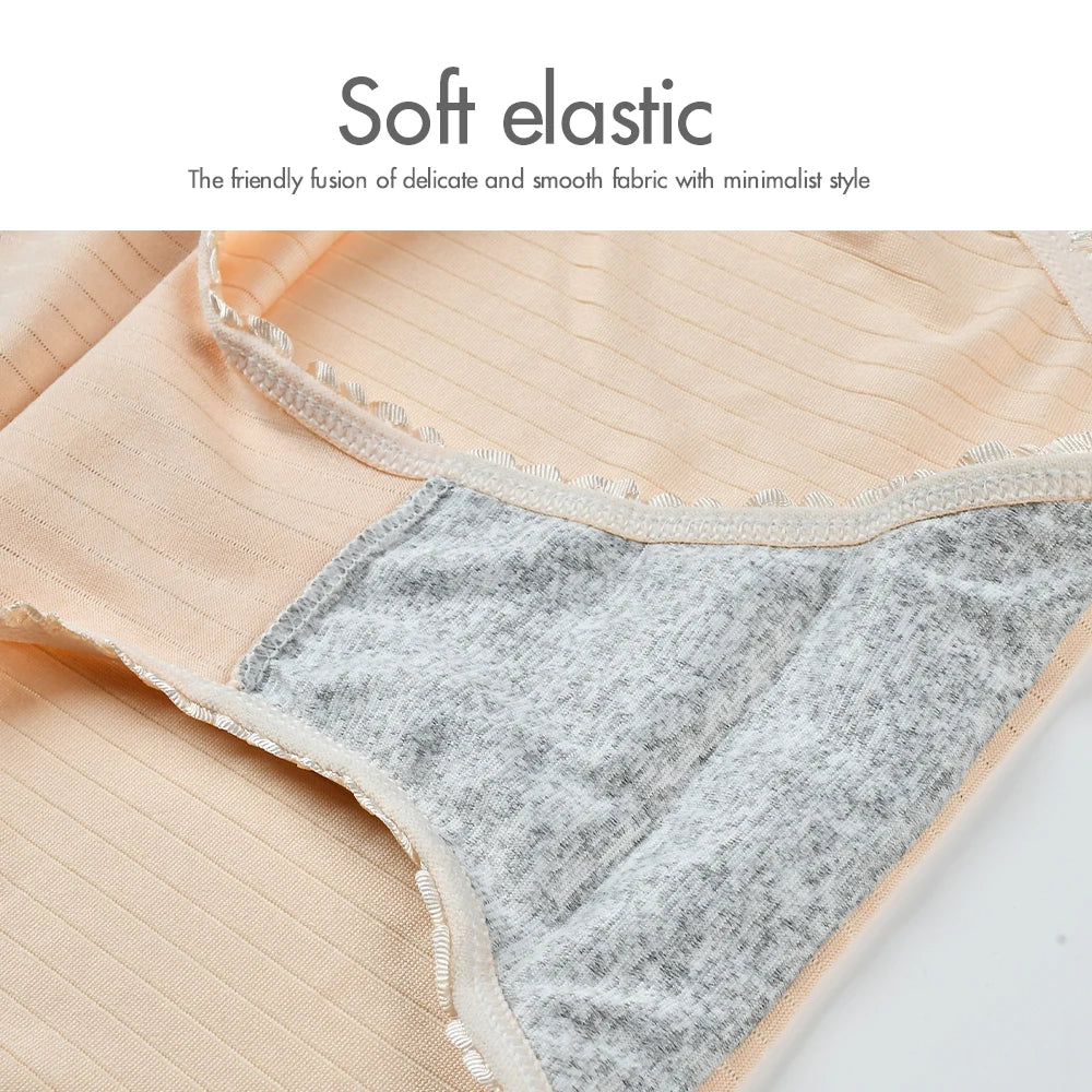 8pcs/lot Women Panties Milk Silk Girls Plus Size Underwear High Waist Briefs Breathable Solid Color Female Lingerie 38-100KG.