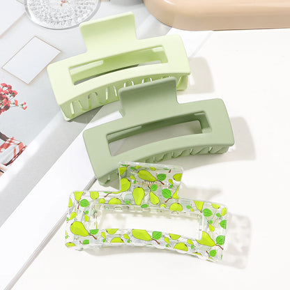 1/3/4/6 Pcs Medium Hair Claw Clips for Women Girls, Pink Strong Hold Matte Square Hair Clips for Thick Thin Hair.