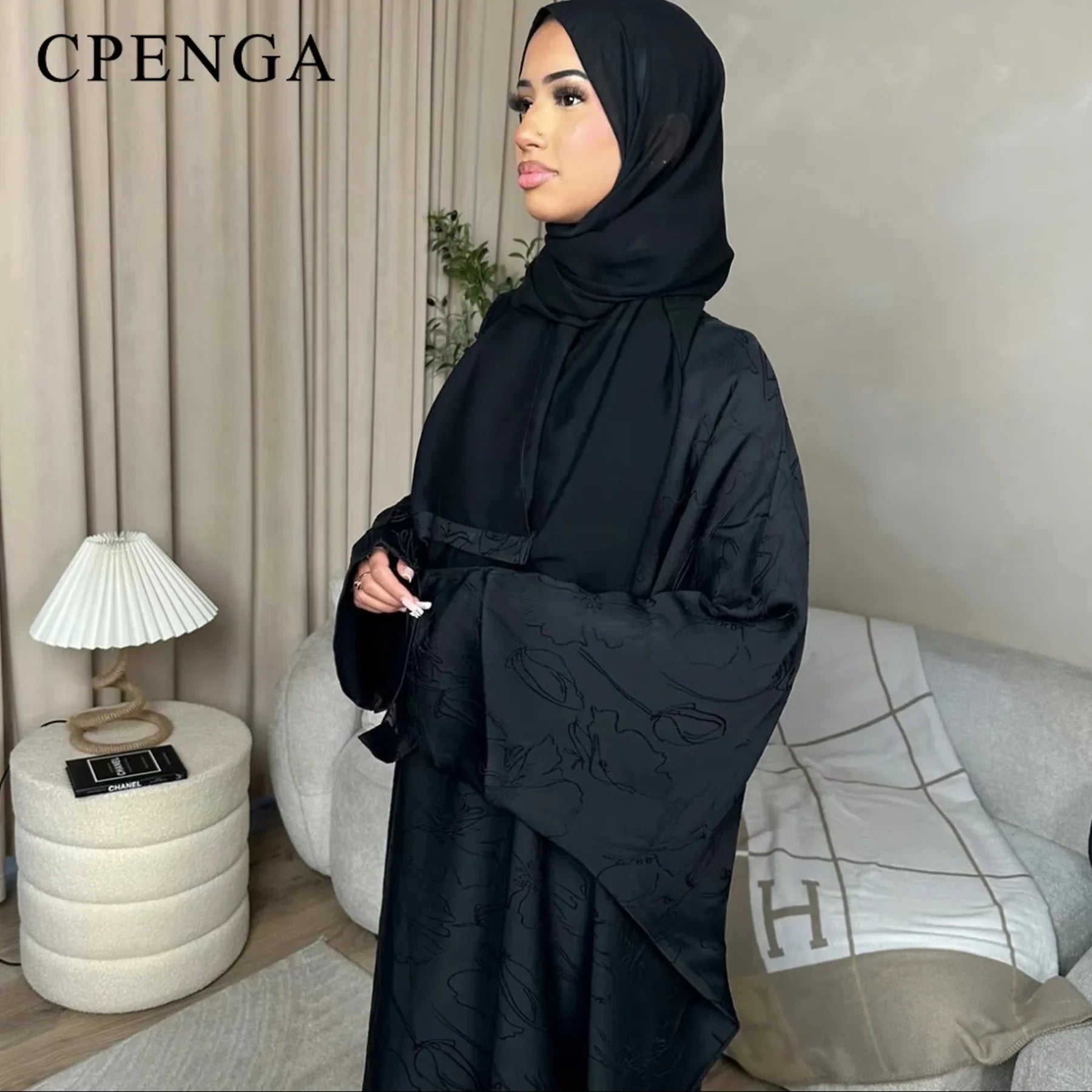 Luxury 2 Piece Muslim Outift Sets for Women Ramadan Dubai Hijab Abaya Dress Islamic Party Kaftan Robe Elegant Turkey Gown 2025.