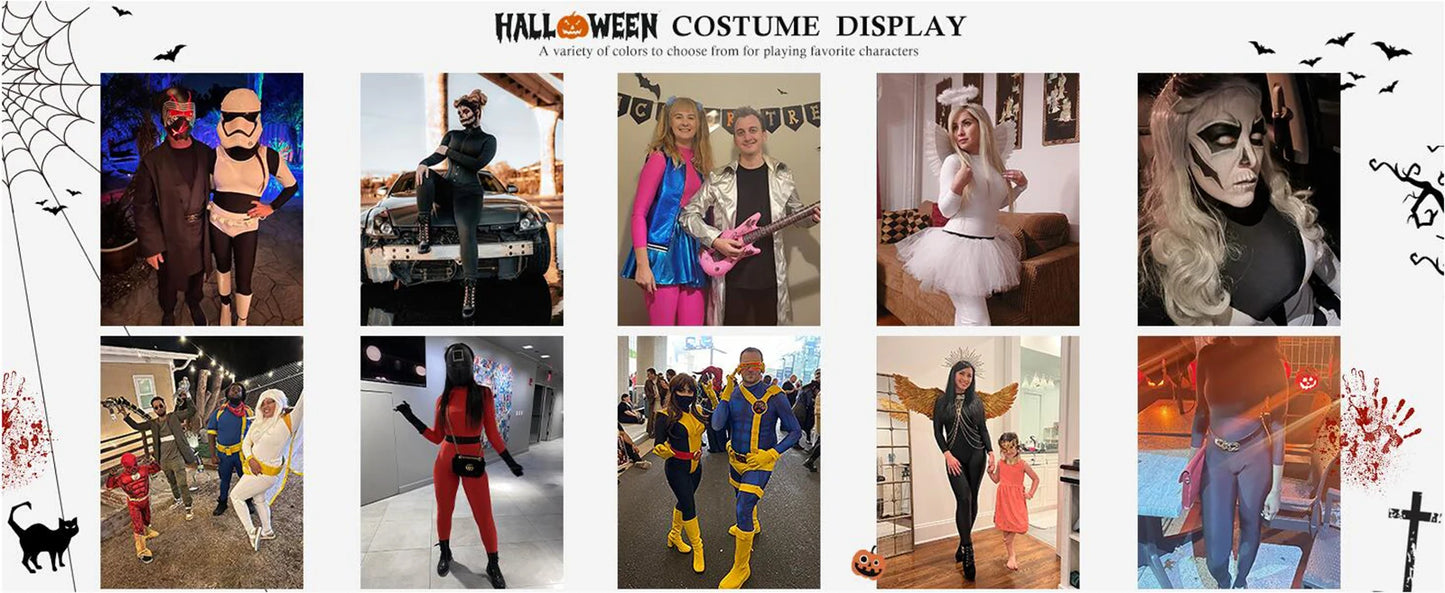 Unisex  Turtleneck Unitard Full Body Leotard  Long Sleeve Yoga Bodysuit Women Catsuit Daily Fitness Wear Cosplay Suits.