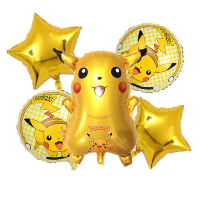 Pokemon Thema Geburtstag Party Dekoration Lieferungen Cartoon Pokemon Gehen Geschirr Tassen Teller Pikachu Ballon Für Baby Dusche Gefälligkeiten
