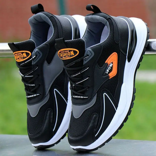 Herren-Laufschuhe, Frühlings- und Sommer-Mesh-Papa-Schuhe mit dicken Sohlen, trendige, lässige Outdoor-Sportschuhe
