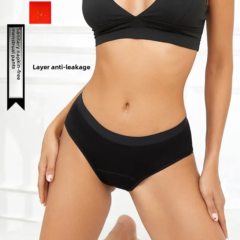 Plus Size Pure Cotton Triangle Menstrual Period Underwear Women's Sanitary Pants Leak Proof Comfortable Innerwear Female Period.
