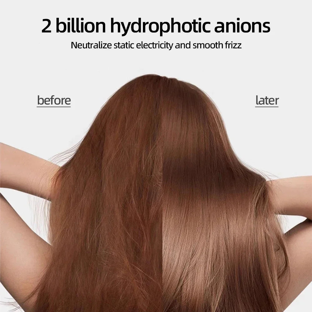 Negative ion hair dryer with high speed and no blades High power silent and quick drying Portable, suitable for home annd travel