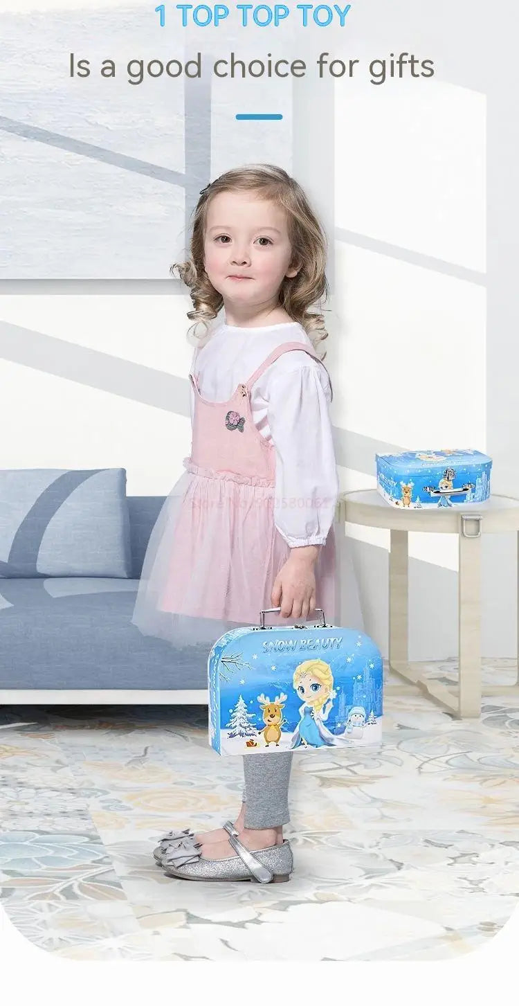 Kids Tea Party Set For Little Girls Mermaid Gift Pretend Toy Tin Tea Set Princess Tea Time Kitchen Pretend Play Tea Set Gift