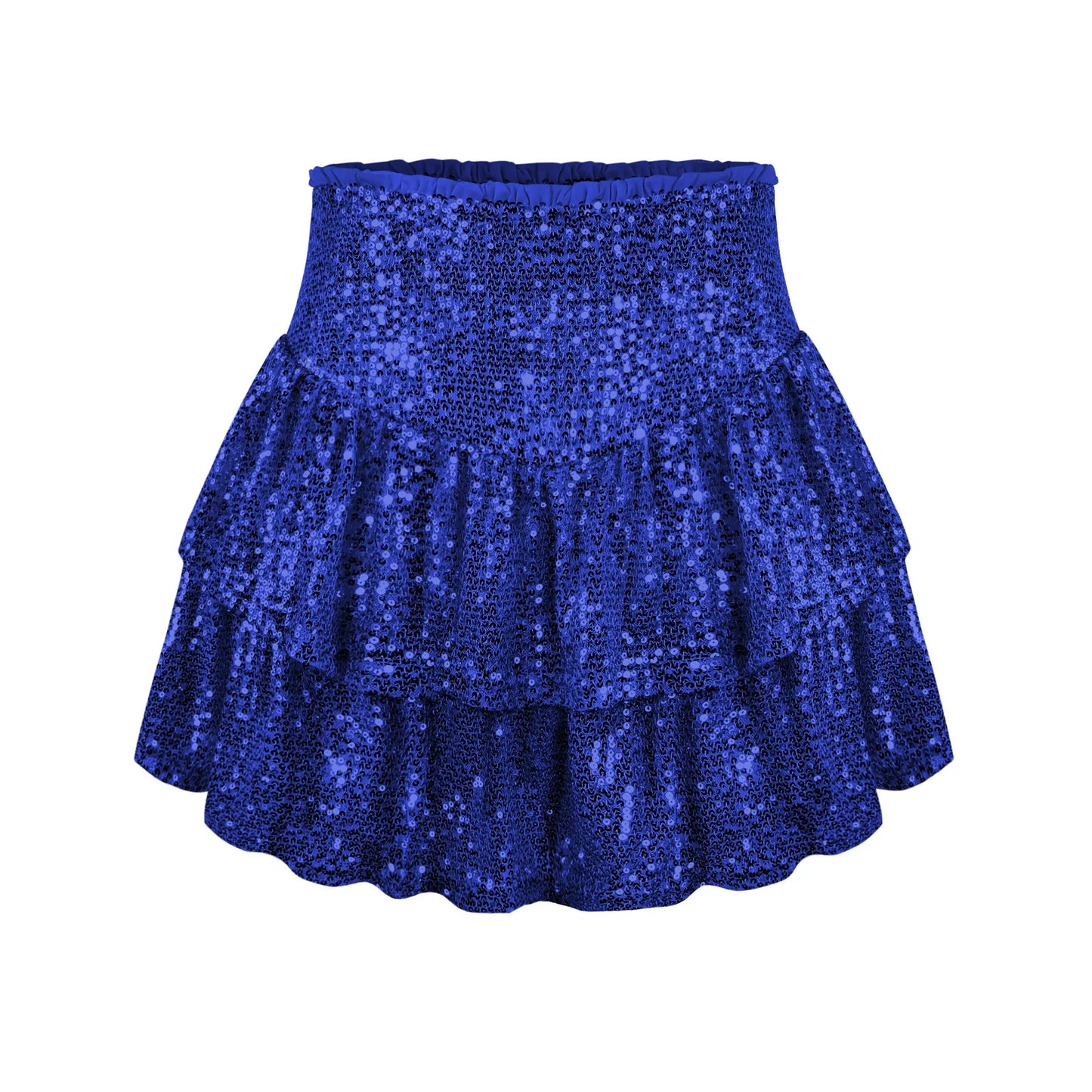Dresses 2025 Woman Summer New Fashion Sequined Skirt Sequined Sexy Solid Color Pleated Skirts Y2k Woman Clothing.