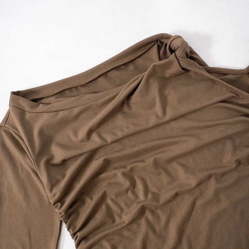 PixieKiki Twisted Hollow Out Off Shoulder Long Sleeve Tops 2000s Clothes Y2k Asymmetrical T Shirts for Woman P85-BE15