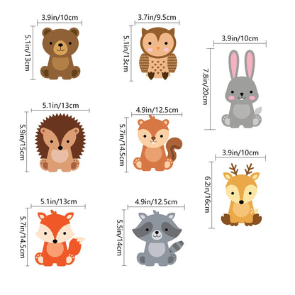 Wald Wald Thema Hintergrund Safari Tiere Alles Gute zum Geburtstag Banner Spirale Aufhänger Kuchen Topper Baby Dusche Geburtstag Party Dekor.