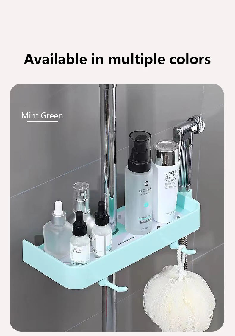 Haushalt Lift Ständer Dusche Rack Dusche Gel Lagerung Rack Badezimmer Perforation-Freies Dusche Stange Tablett