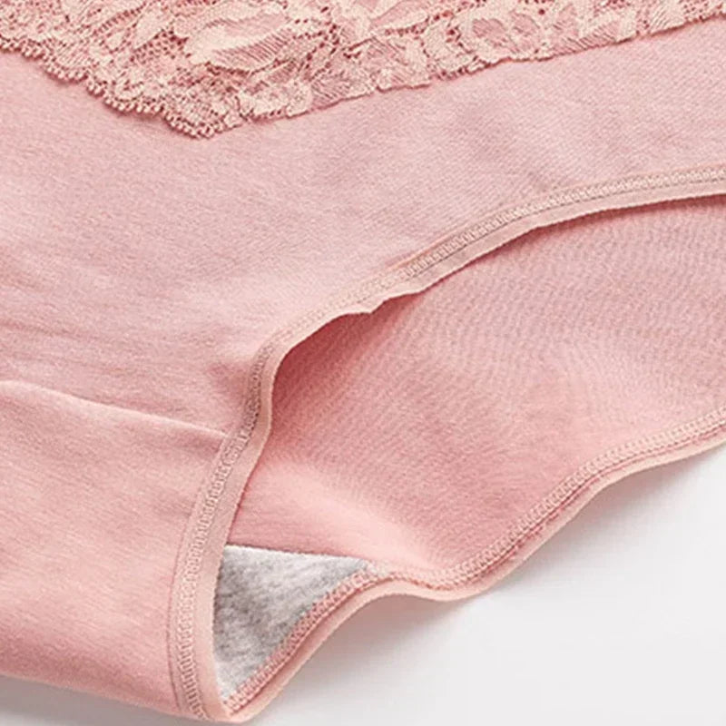 Fashion Sexy Lace  Slimming Comfort Breathable Lingerie Panties High Waist Seamless Hip Raise Cotton Briefs Underwear Female