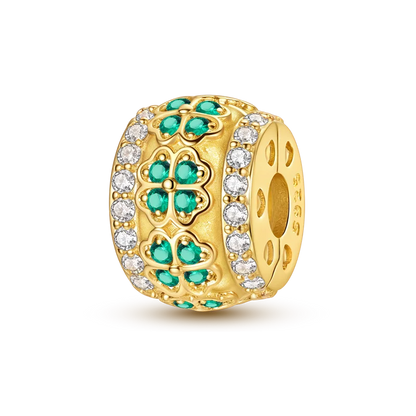 Gold Series DIY Charms Bead Original 925 Sterling Silver Inlaid Zirconium Sun Leopard Pendants Fit Bracelet Jewelry Gift Marking