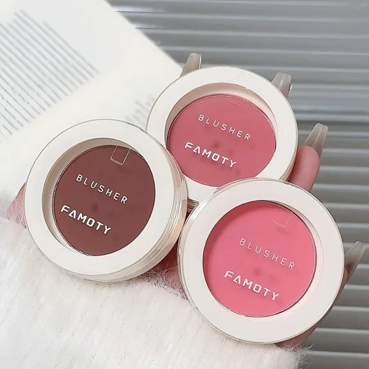 2024 Monochrome Face Blush Palette Longlasting Waterproof Pressed Powder Matte Blush for Contouring Cheeks Travel Cosmetics.