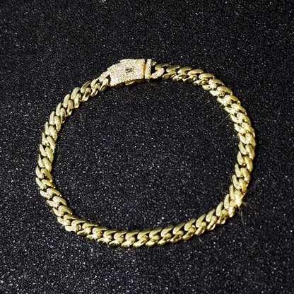 6/8/10/12/15/20mm Monaco Cuban Chain Necklace Hip Hop 14k Gold Plating Cuban Chain Bracelet Hip Hop Jewelry.