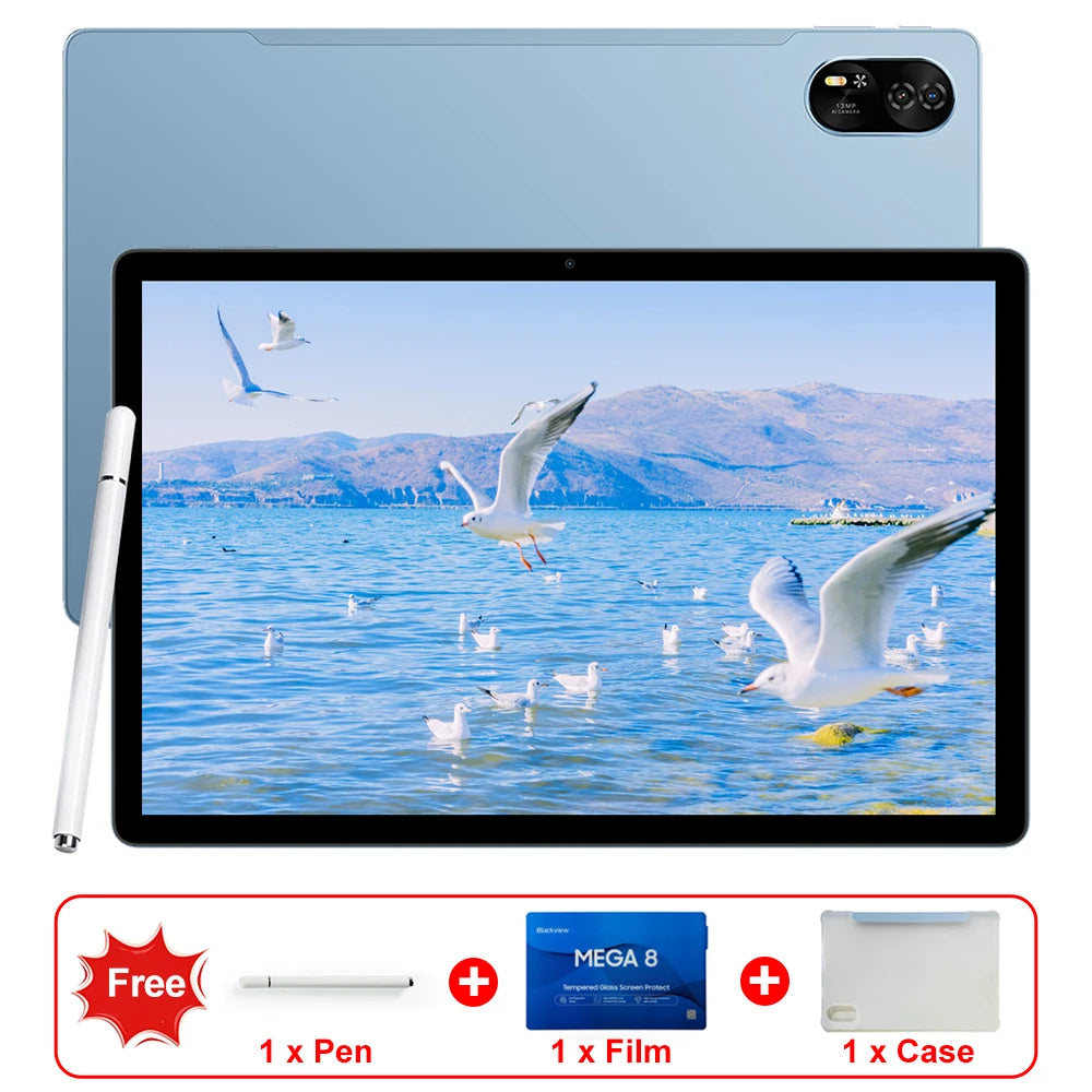 Blackview Mega 8 [No EU Charger] Tablet 11000mAh 13" FHD Display 36GB+512GB 50MP+13MP+0.08MP Android 15 90Hz 2K Dual SIM 4G 1080P