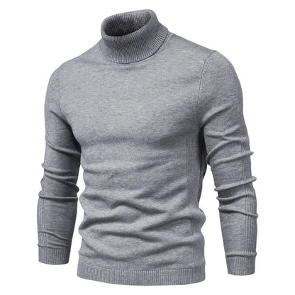 New Winter Turtleneck Thick Mens Sweaters Casual Turtle Neck Solid Color Quality Warm Slim Turtleneck Sweaters Pullover Men.