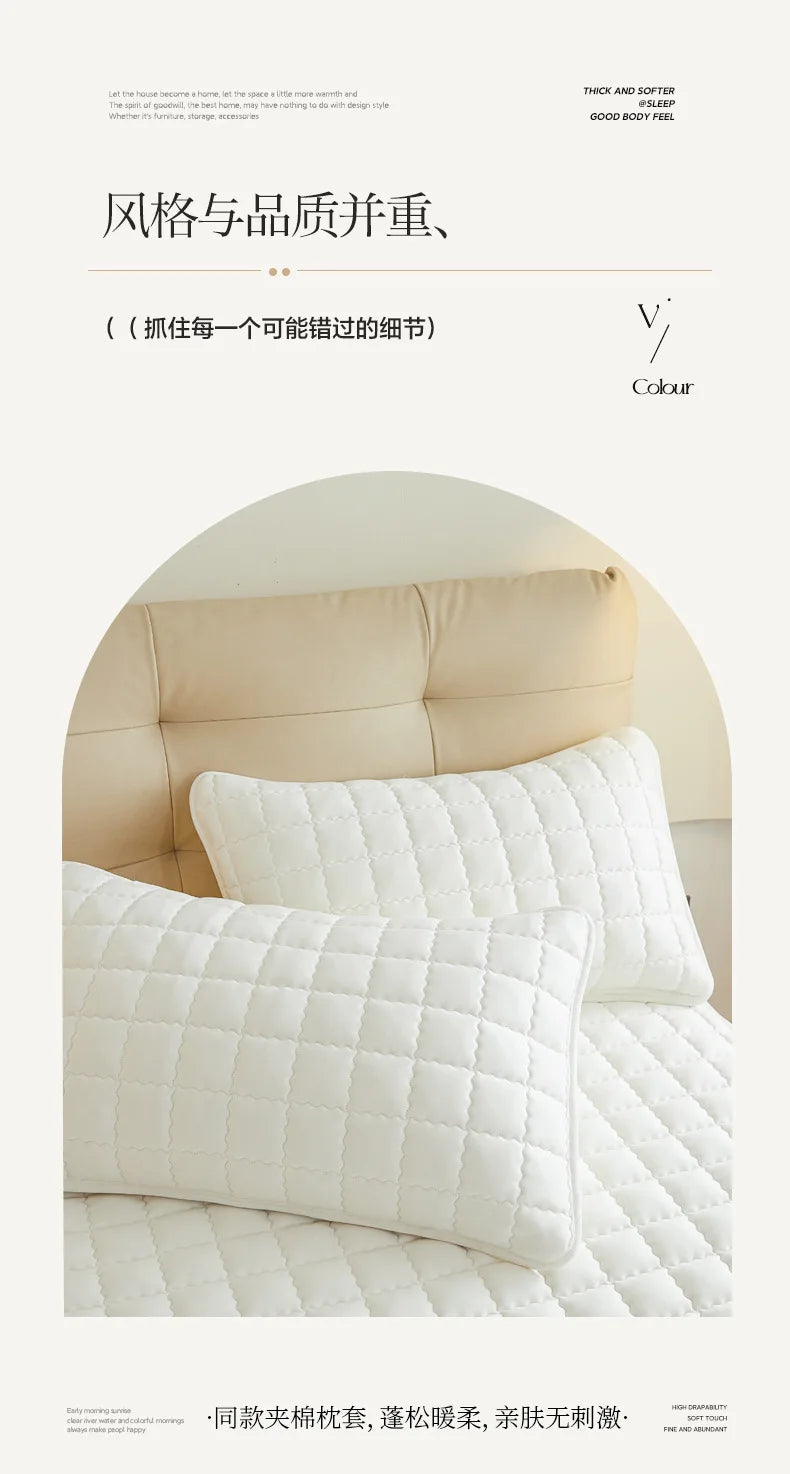 2025 New Thickening Quilted Waterproof Mattress Skin-friendly Slow rebound Cushion Anti-wrinkle Single double size Fitted Mat.