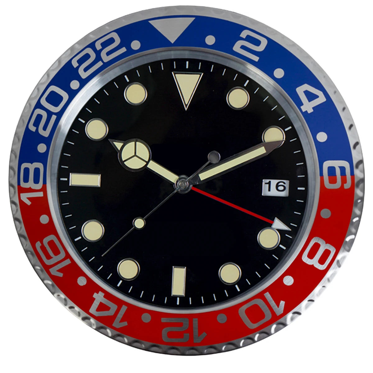 1pc 13 inch Luxus kreative Metall Wanduhr, Wohnzimmer und Arbeits zimmer Dekoration Wanduhr, fluor zierende Uhr Zifferblatt, batterie frei