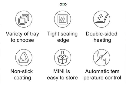 Mini Sandwich Machine Breakfast Maker Multi Cookers Toasters Electric Ovens Hot Plates Bread Pancake Waffle Donuts.