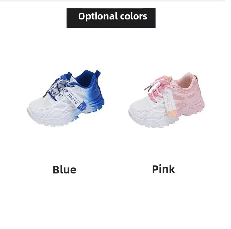 Kids Fashion Shoes For Boys Girls Toddler Boy Girl Soft Sports Shoes Children Running Sneakers Air Mesh Breathable 26-37.