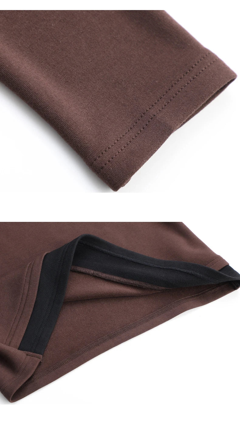 Fake two long sleeved T-shirts for women in autumn and winter, new fashionable plus size color blocked warm zipper lapel top.