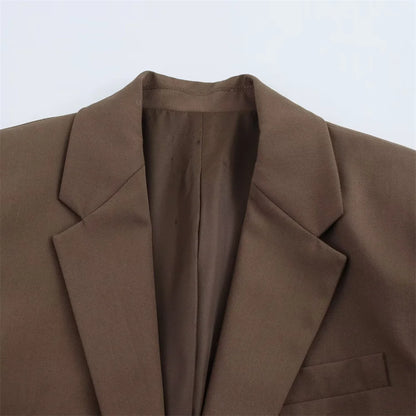 Spring and Summer New Product Women's Wear with Belt Straight Sleeve Casual Suit Coat Waist and Pants Set.