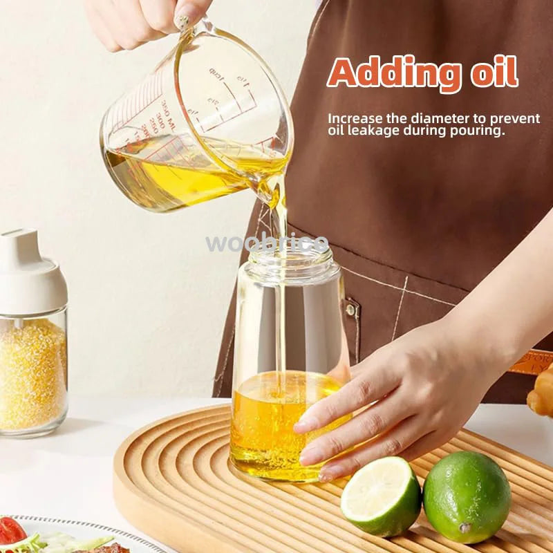 2in1 Kitchen Spray Oil Dispenser Oil Sprayer Polisher or Oil Brush for Air Fryer Salad Grilling Roasting Cooking Kitchen Acceeso.