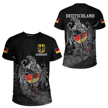 Fashionable and Lnteresting Germany Pictures For Men's T-Shirts Trend Digital Printing Casual Round Neck Short Sleeved
