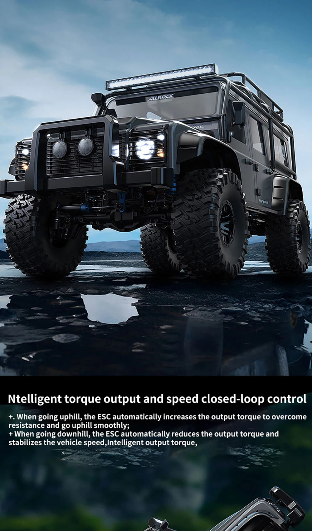 MJX in stock 1:8 Foc Westward H8h Defender Brushless 3s Off-road Differential Lock Remote Control Climbing Model Car Toy Gift.