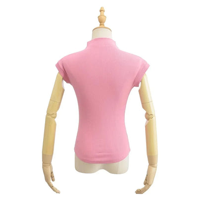 Women Summer Sexy Turtleneck Sleeveless T-Shirts Tops Solid Slim Fit Pullovers Causal Tees Shirts Female Streetwear Basics Tees.