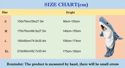 Shark Cartoon Sleeping Bag Adult Pajama Hooded Warm Flannel Blanket Funny Homewear Super Soft Onesie Sleeping Bag Winter Warm