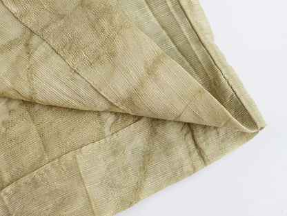 Women Print Long Pants Sets For Women Lapel Half Sleeve Single Breasted Shirts + High Waist Lace-Up Wide Leg Pants