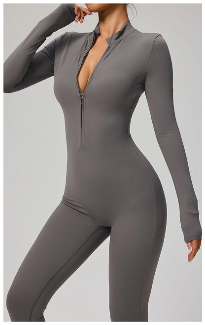 Tianyi High-Intensity Fitness Long-Sleeve Yoga Bodysuit Sensation Tight-Fitting Sportswear for Women Made in China