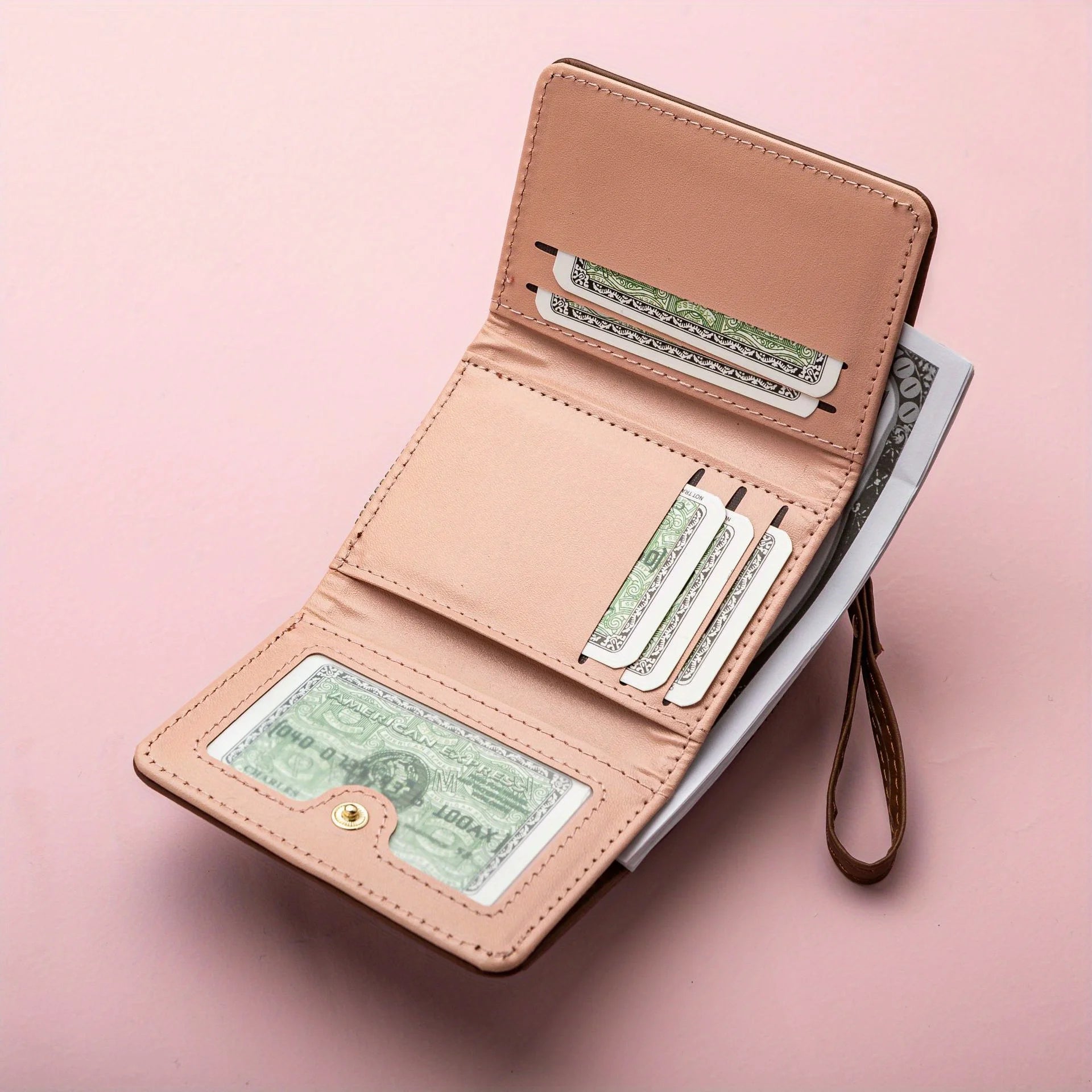 Zipper Wallet, Tower Buckle Zero Wallet, Women's Short Handheld Bag,Mini Travel Storage Bag,Solid Color Simple Versatile Fashion.