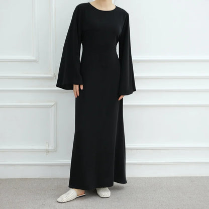 Bandage Plain Abaya Dubai For Women Kaftan Muslim Modest Long Dresses Islam Caftan Marocain Kebaya Robe Femme Musulmane Vestidos