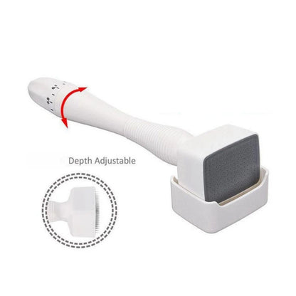 140 needles adjustable titanium derma stamp microneedling face roller massager skin care beard growth scalp hair factory sale.