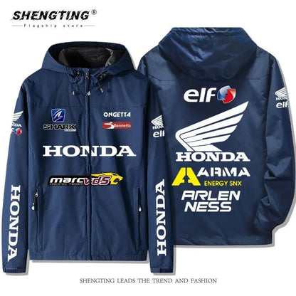 Honda Golden Wing Peripheral Hooded Jacket for Boys, Motorcycle Heavy Motorcycle Racing Jacket, Clothes.