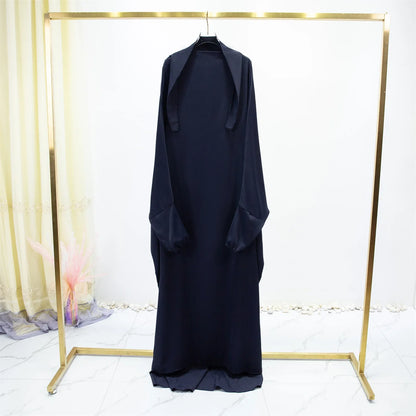 Women's Traditional Arabian Batwing Sleeve Abaya Muslim Loose Maxi Length Dress Women Jilbabs.