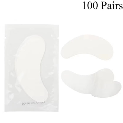 50pairs Eye Patches Under Eye Pads Paper Gel Lash Pad Eye Sticker Tips Wraps Hydrogel Eyelash Extension Patch Makeup Tool.