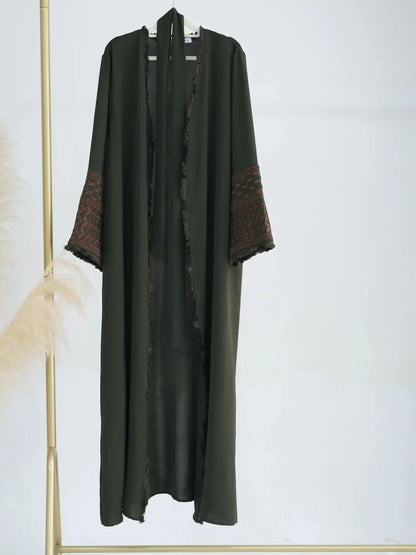 Ramadan Embroidery Muslim Modest Kimono Abaya Damen Dubai Luxury Islam Women Cardigan Dresses Kebaya Kaftan Robe Femme Musulman