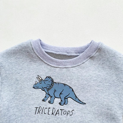 Neuankömmling Cartoon Dino Print Baby Neugeborenen Stram pler Säuglings mädchen Overalls Langarm Jungen Kleidung ein Stück