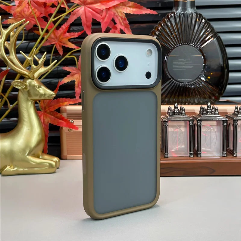 Active Touch Camera Button Matte Hybrid Armor Case For iPhone 17Air 17 17Pro 17Pro Max Lens Protection Shockproof Hard Cover.
